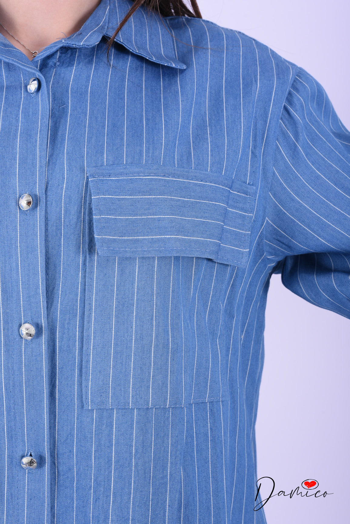 Camicia Denim a righe