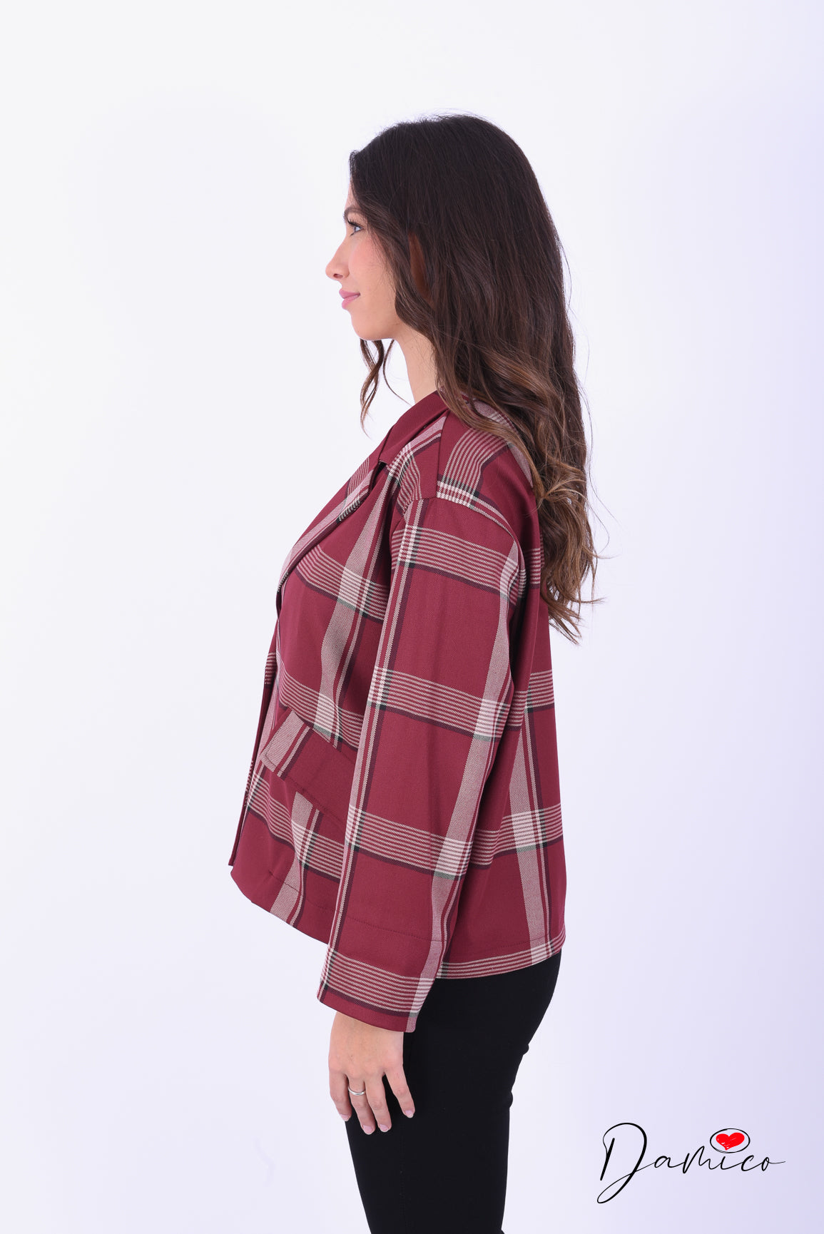 Blazer Tartan con bottone