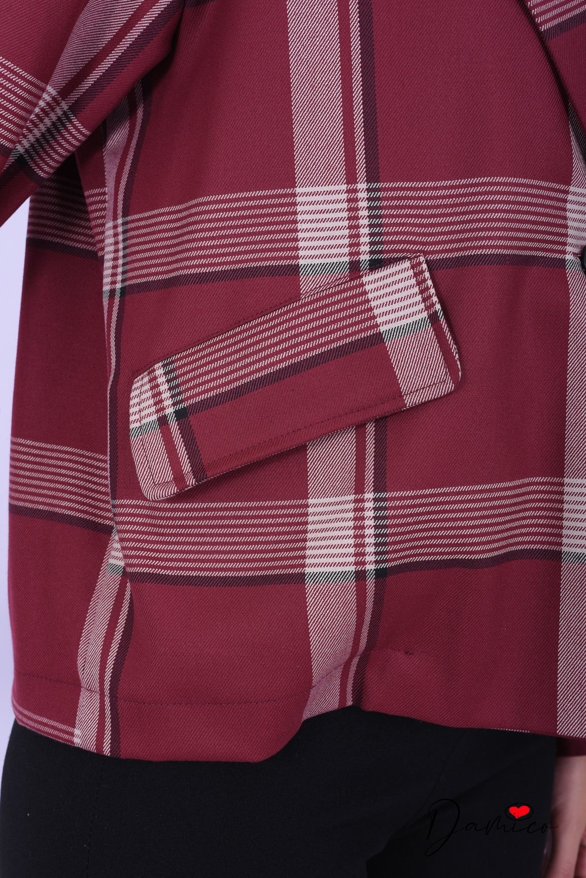 Blazer Tartan con bottone