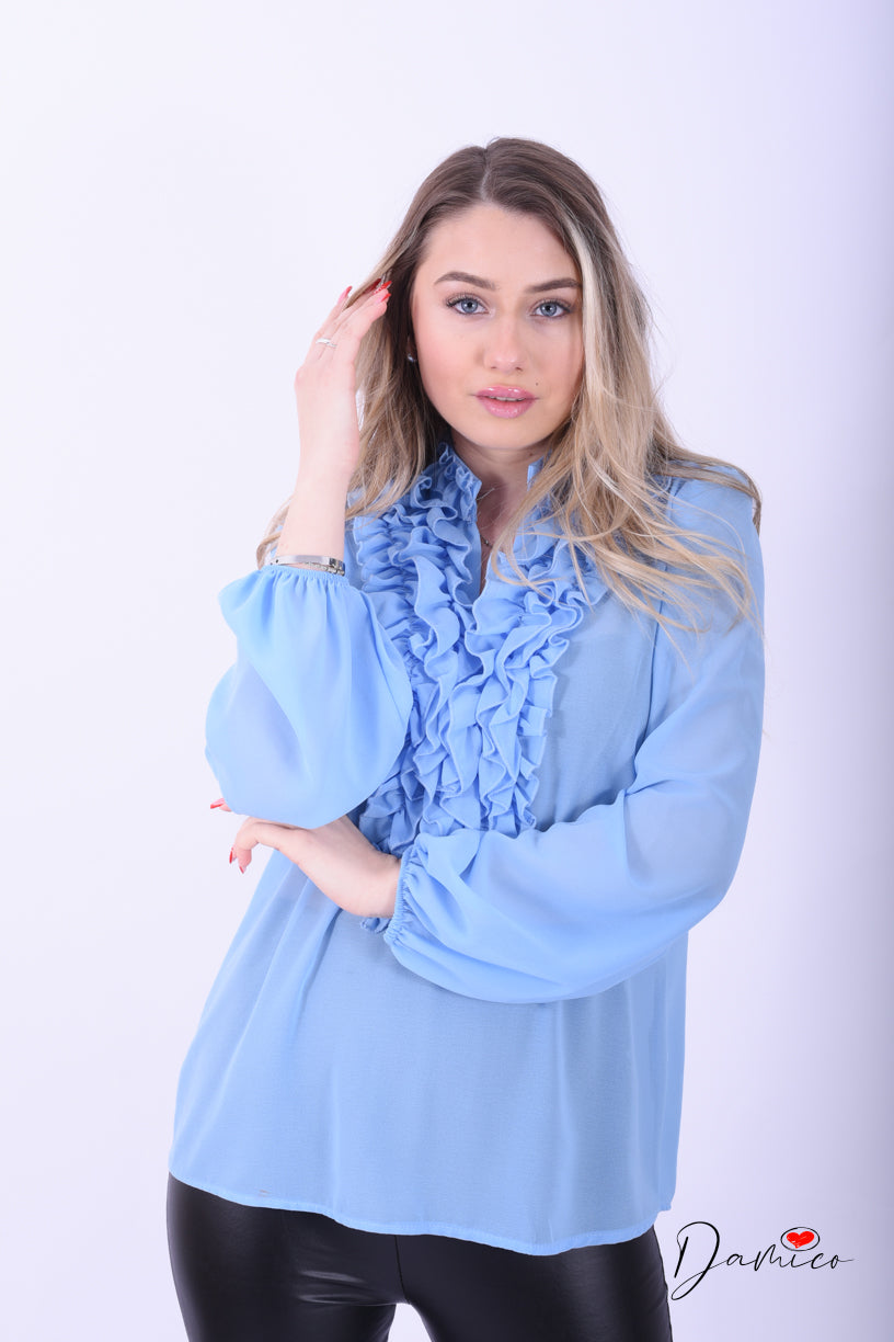 Blusa con rouches