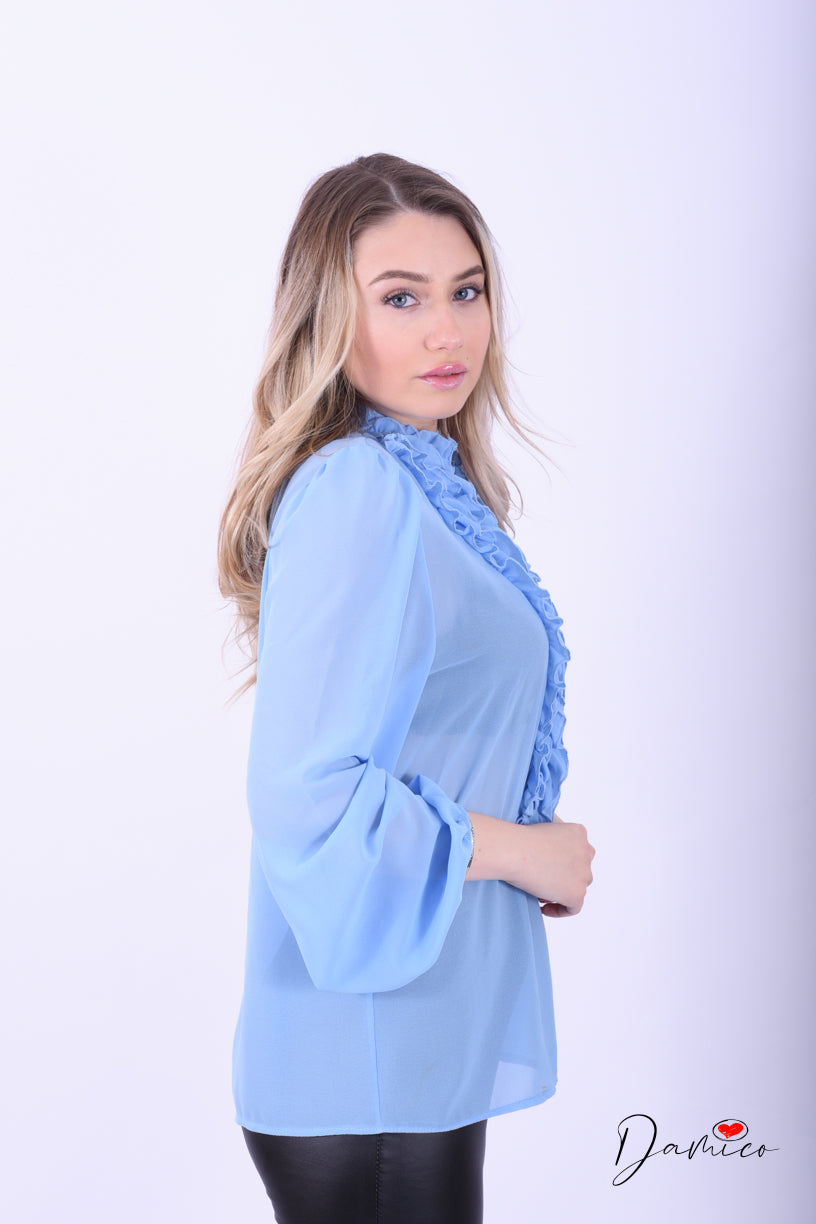 Blusa con rouches