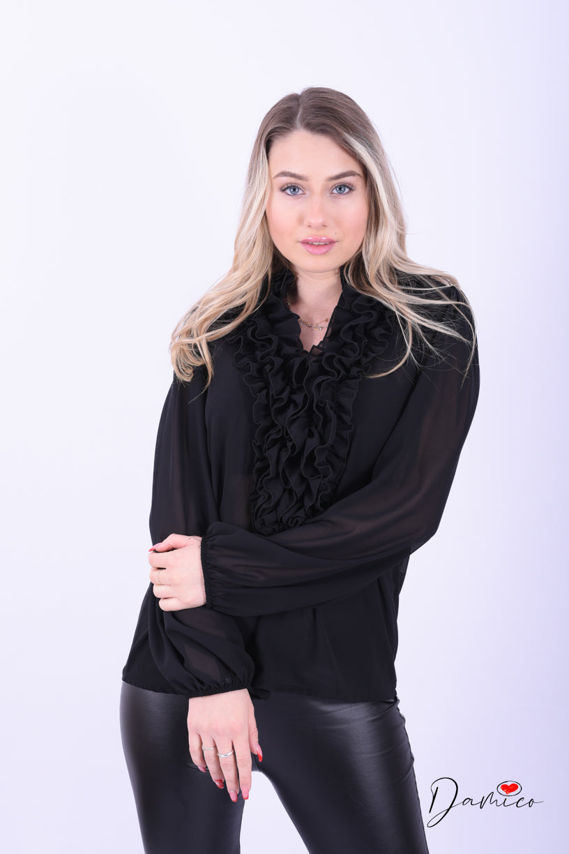 Blusa con rouches