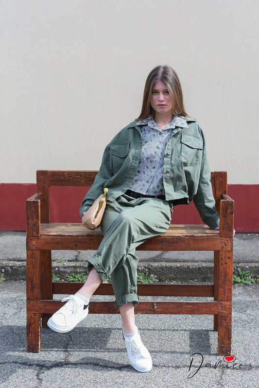 Giacca over doppio tascone