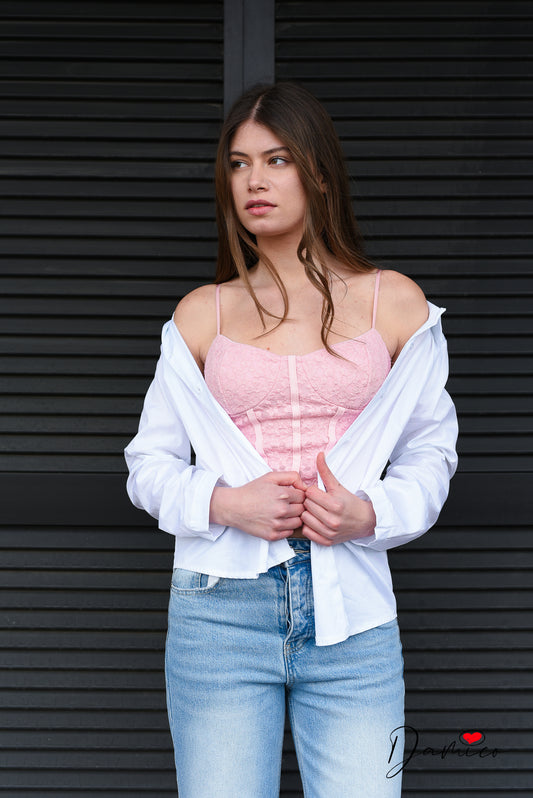 Corpetto pizzo bubble