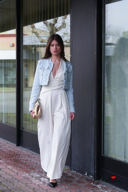 Jumpsuite backless palazzo