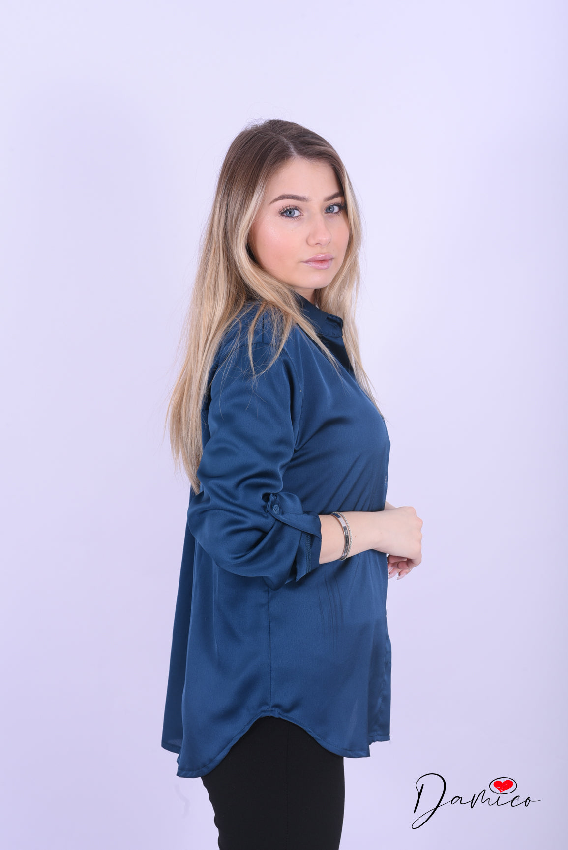 Camicia maniche ripiegate