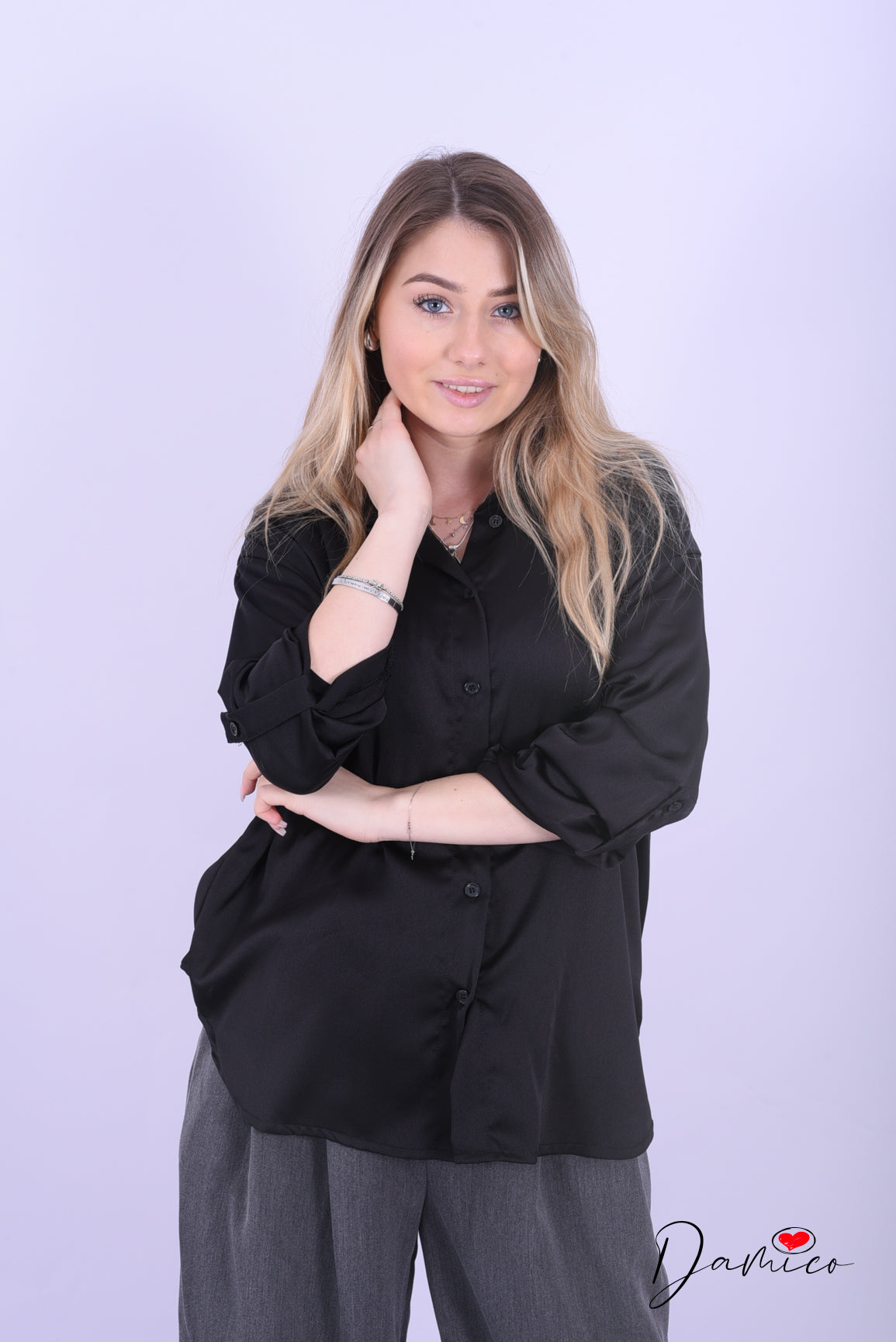 Camicia maniche ripiegate