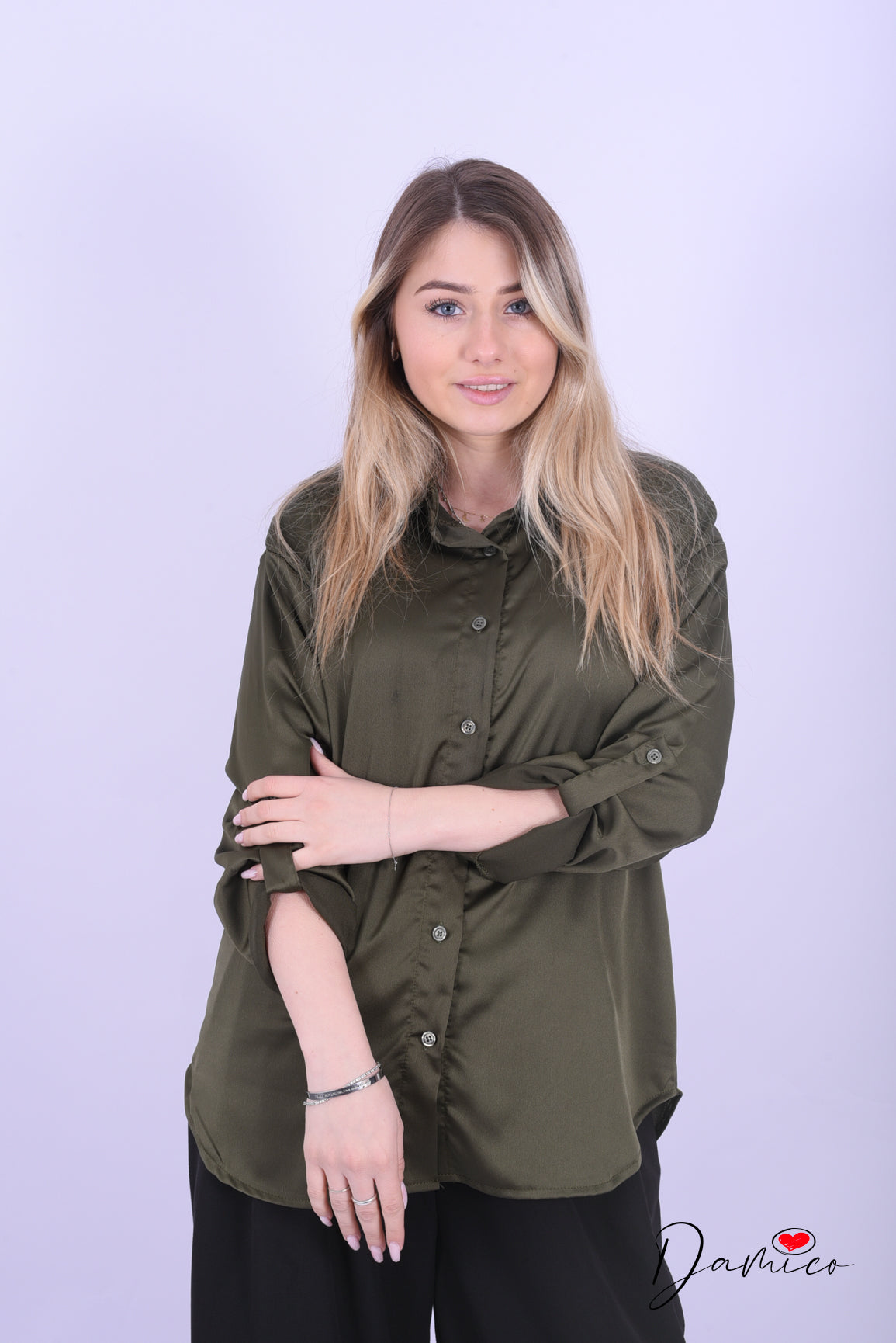 Camicia maniche ripiegate