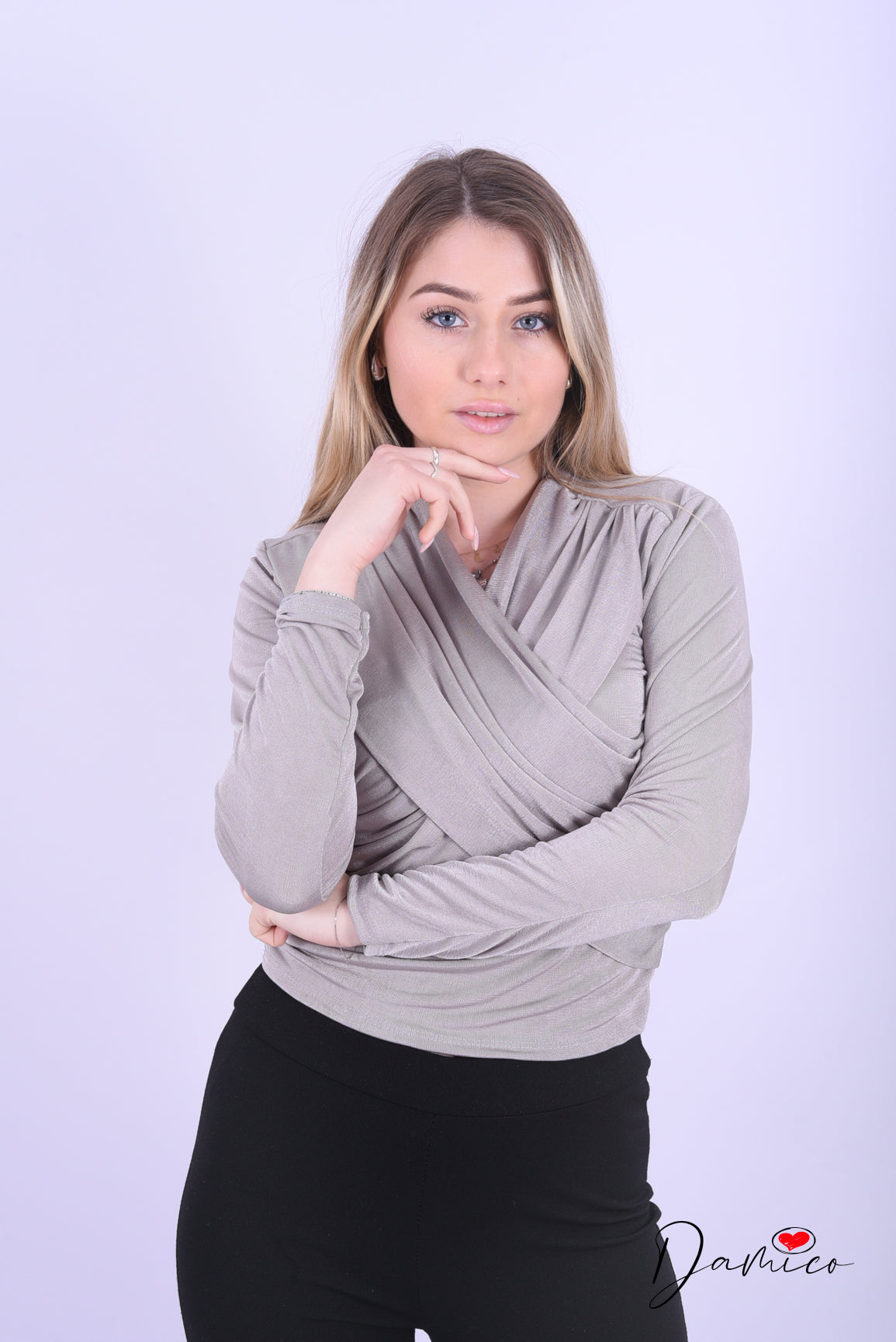 Blusa drappeggiata