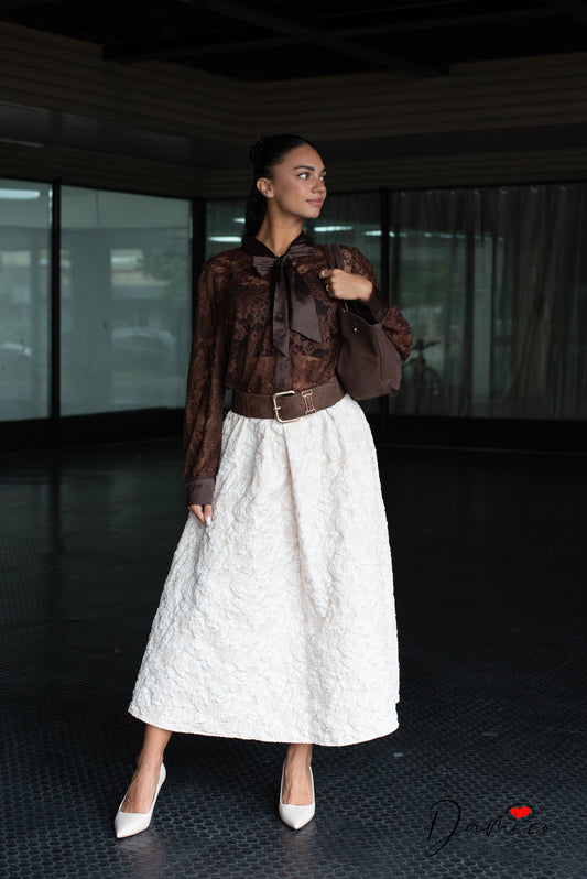 Camicia in pizzo con fusciacca