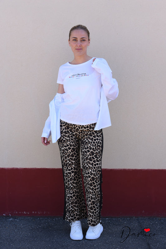T-Shirt bianca stampata