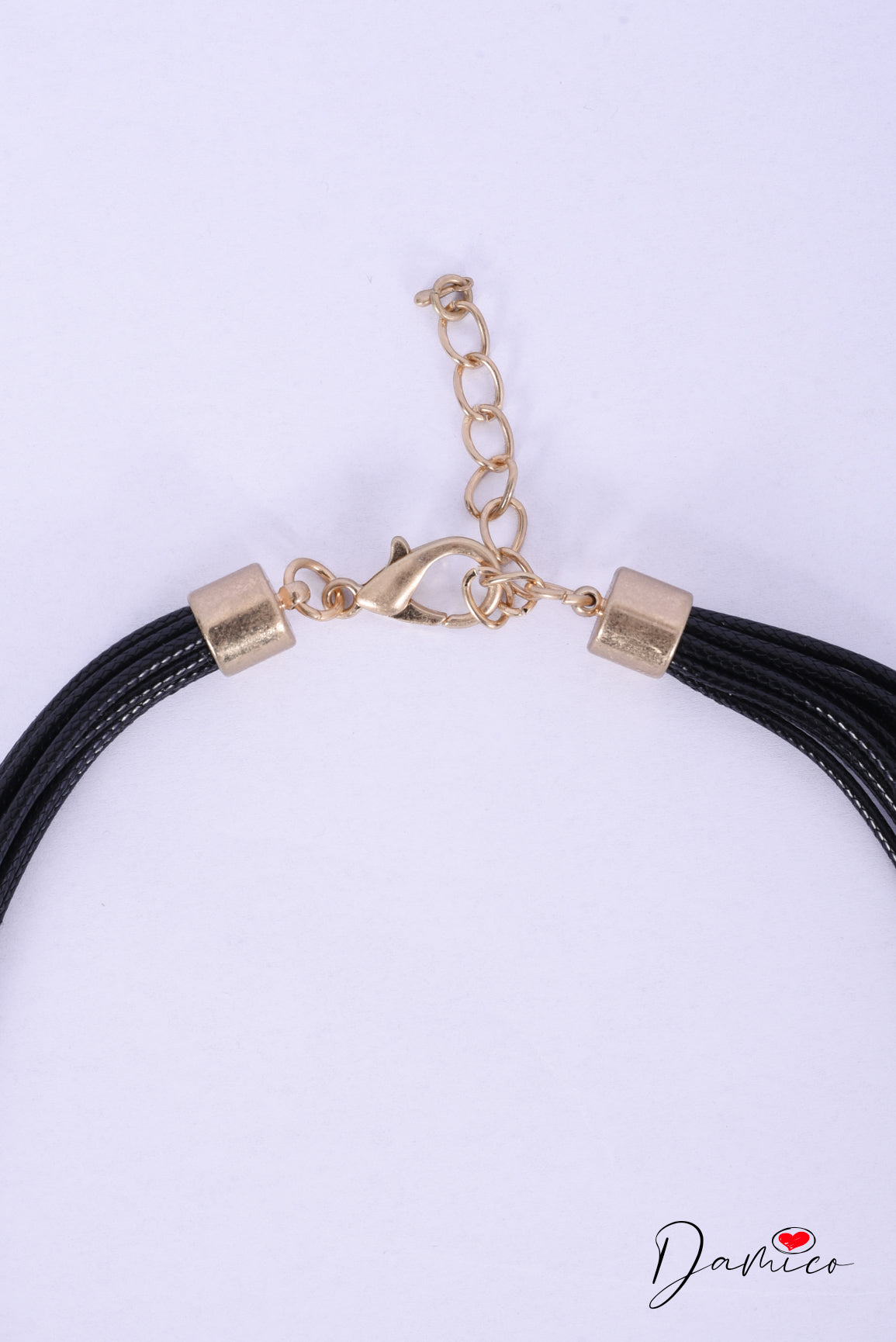 Collana multifilo textured gold heart