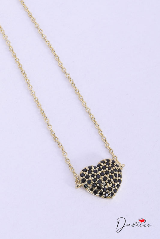 Collanina gold ladybug heart