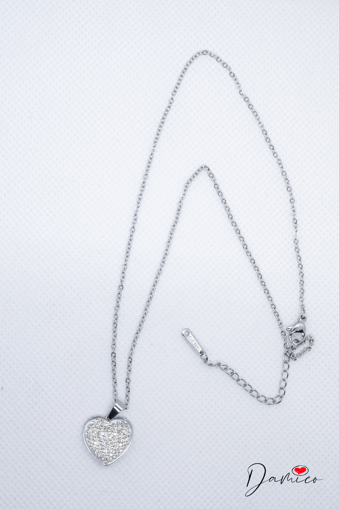 Collana cuore glitter