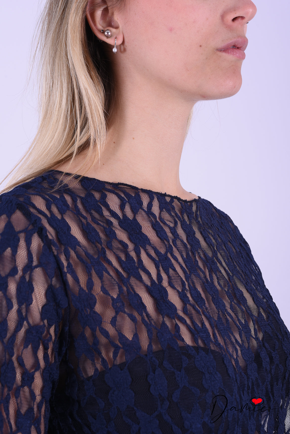 T-shirt in pizzo bubble