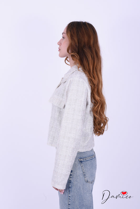 Giacca tweed laminata SLV