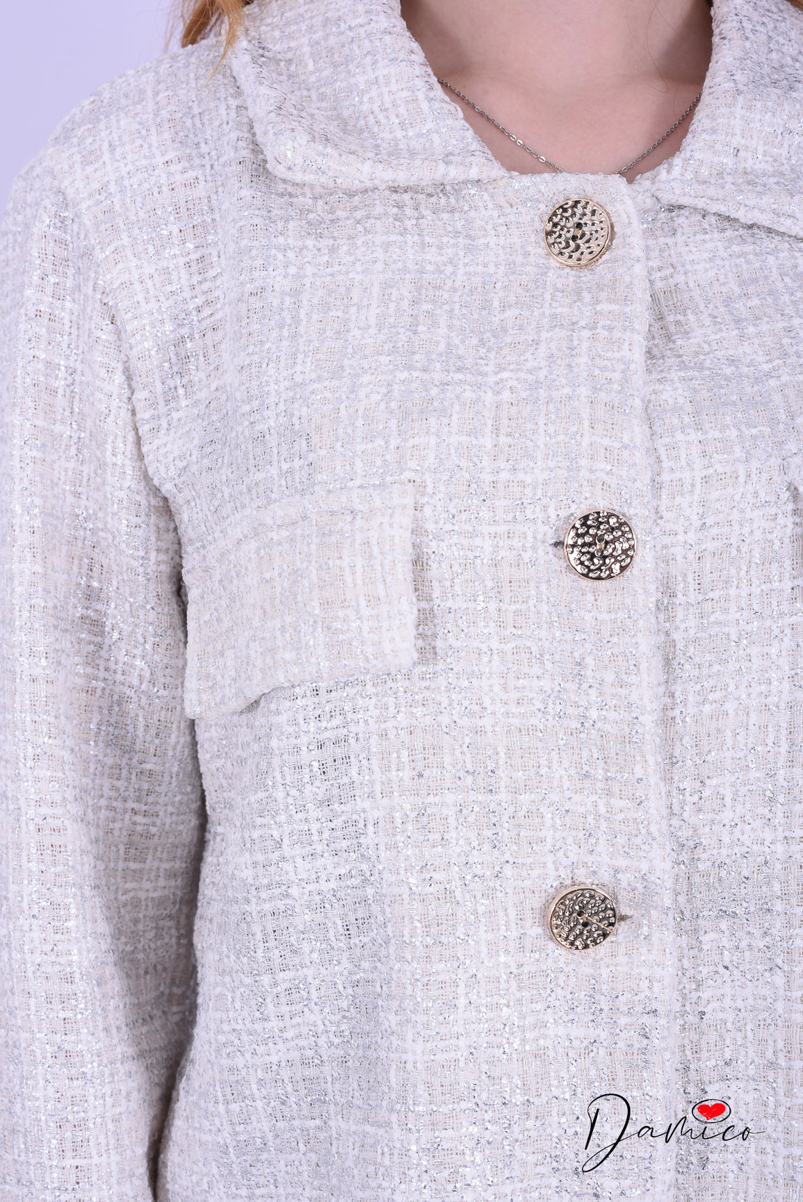 Giacca tweed laminata SLV