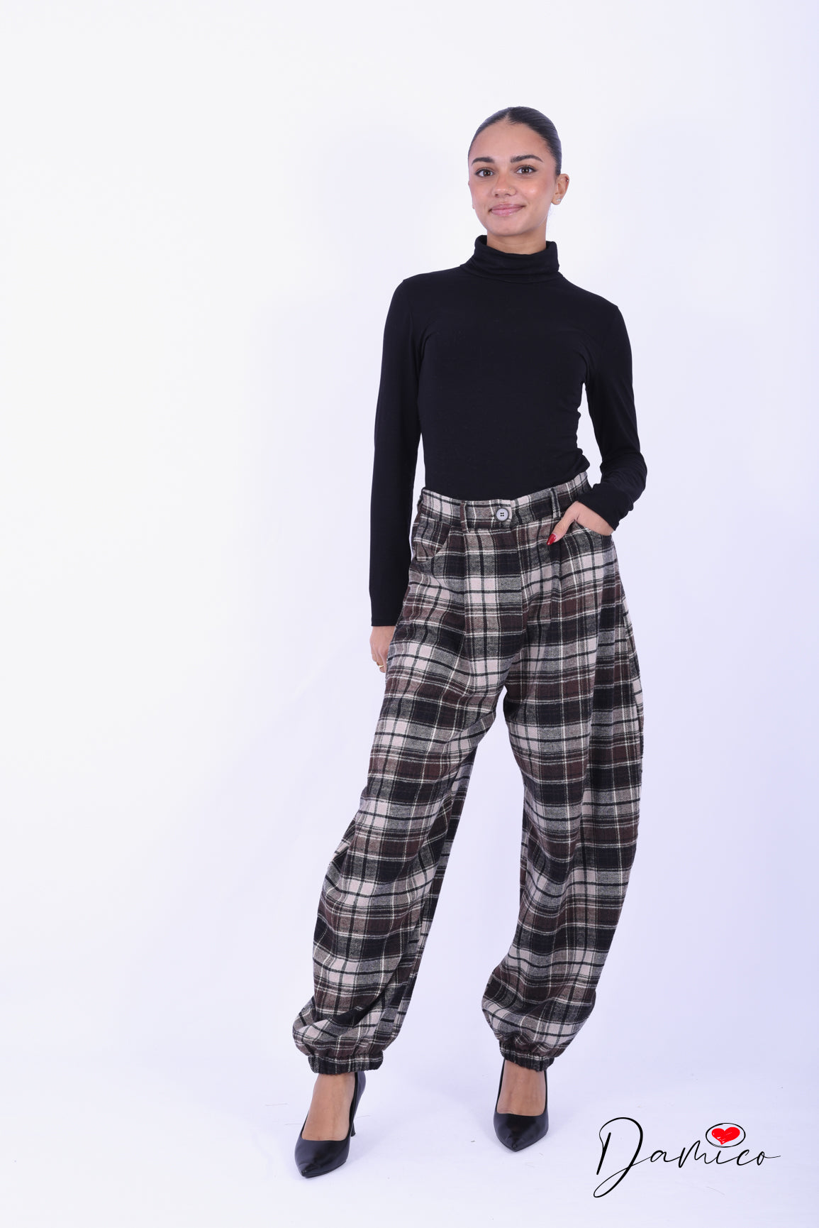 Pantaloni tartan flannel