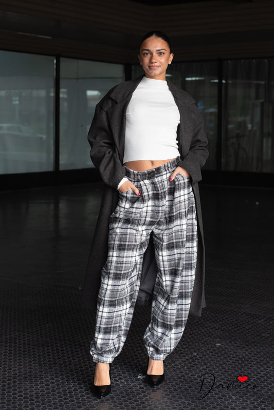 Pantaloni tartan flannel