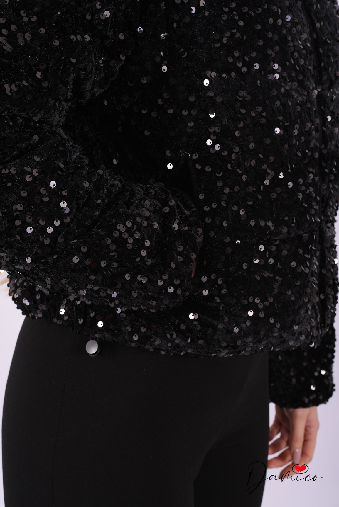 Piumino total paillettes