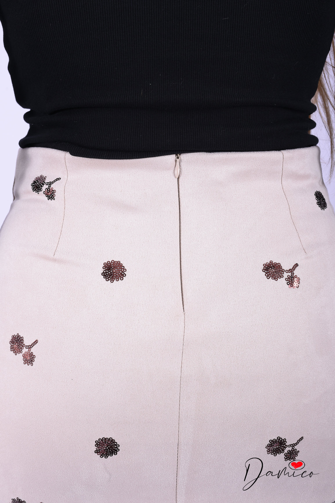 Gonna paillettes flower