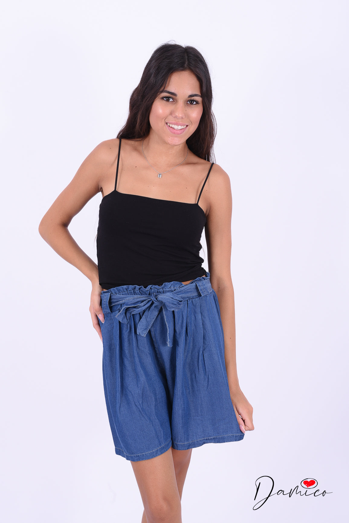 Shorts lyocell denim