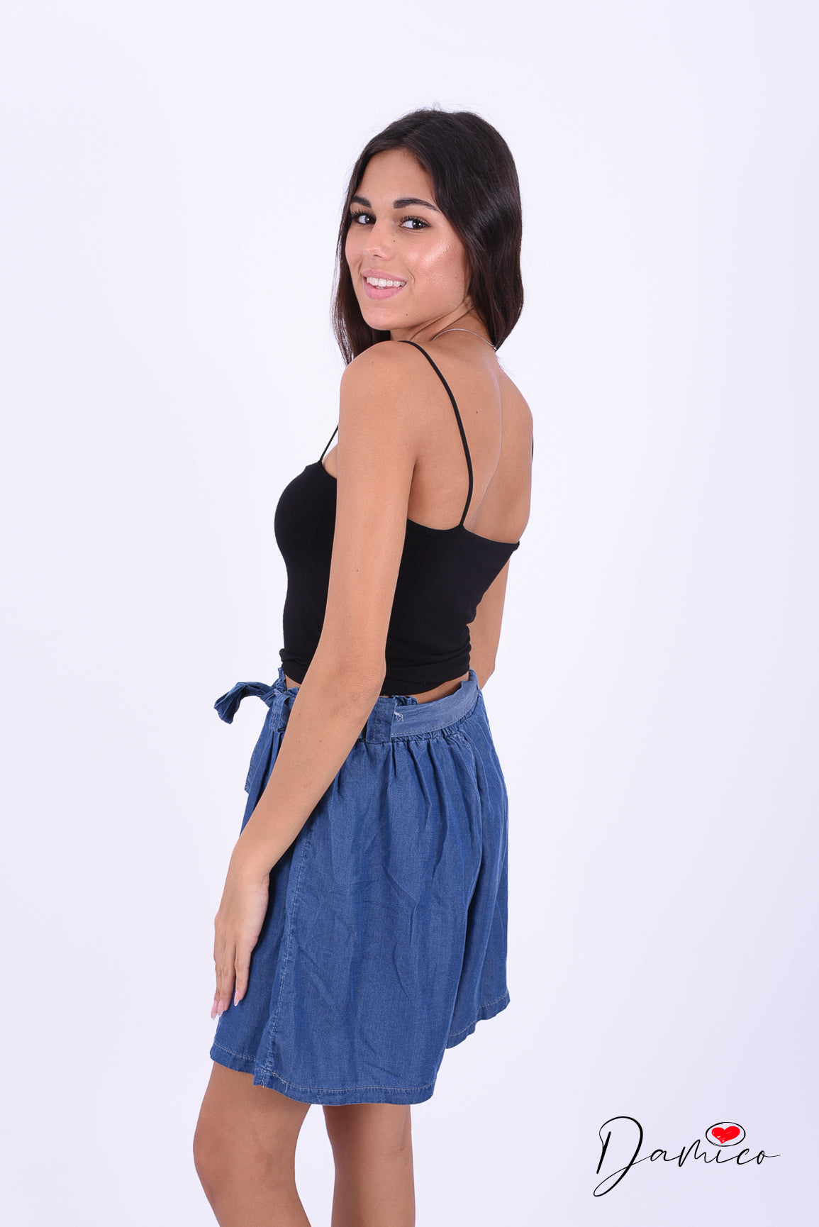 Shorts lyocell denim