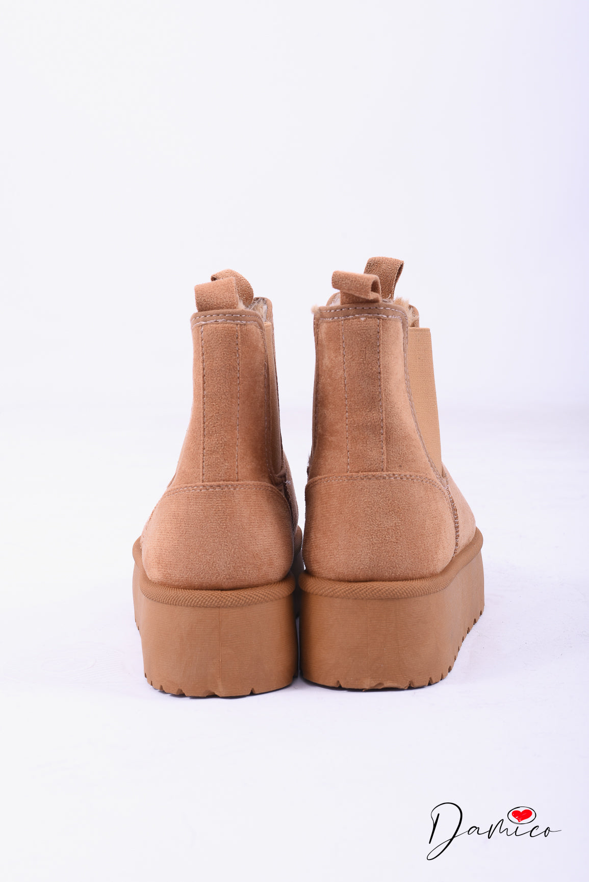 Padded Chelsea platform boots