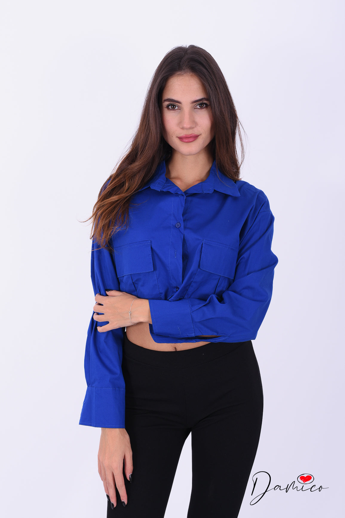 Camicia Crop con tasconi