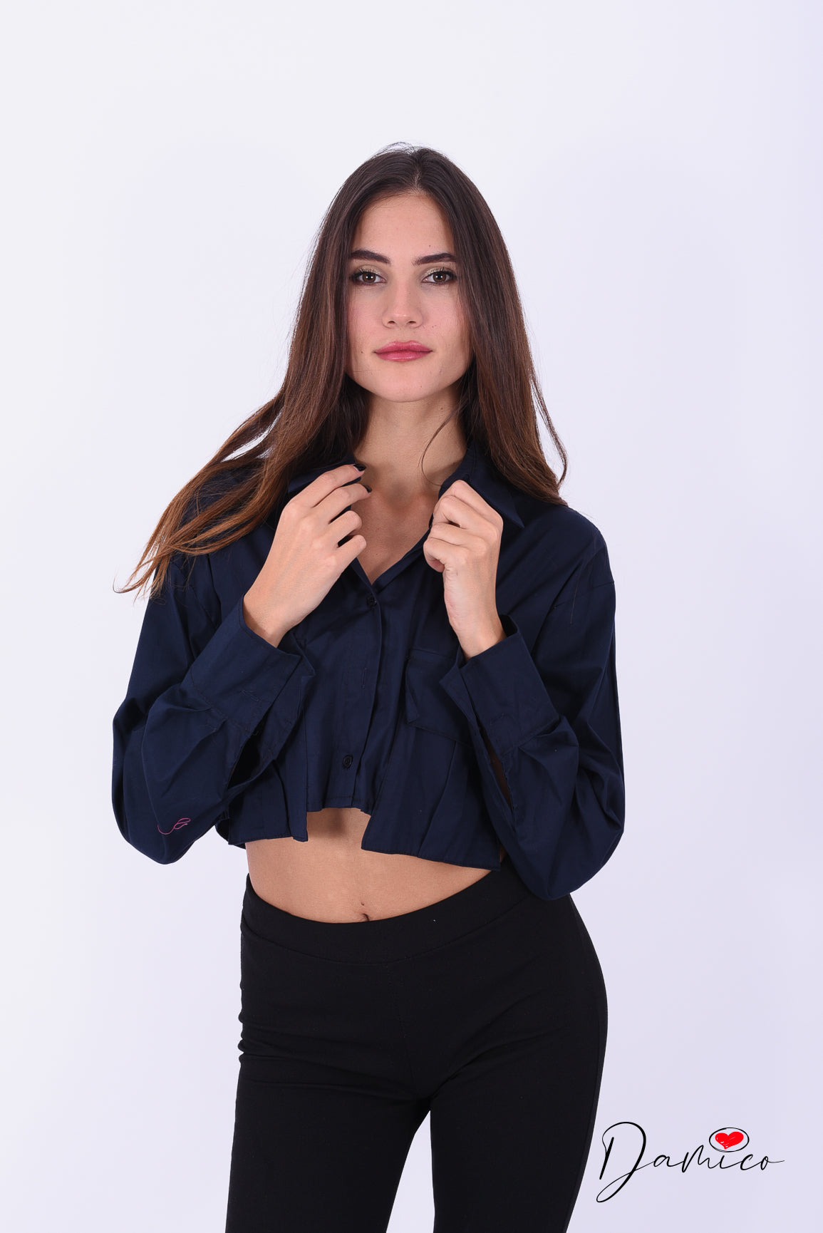 Camicia Crop con tasconi