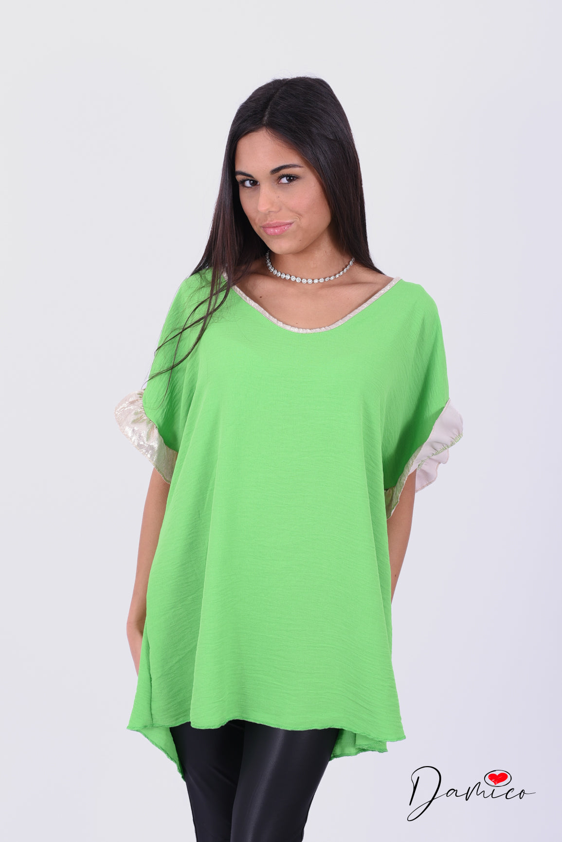 Blusa over con bordino