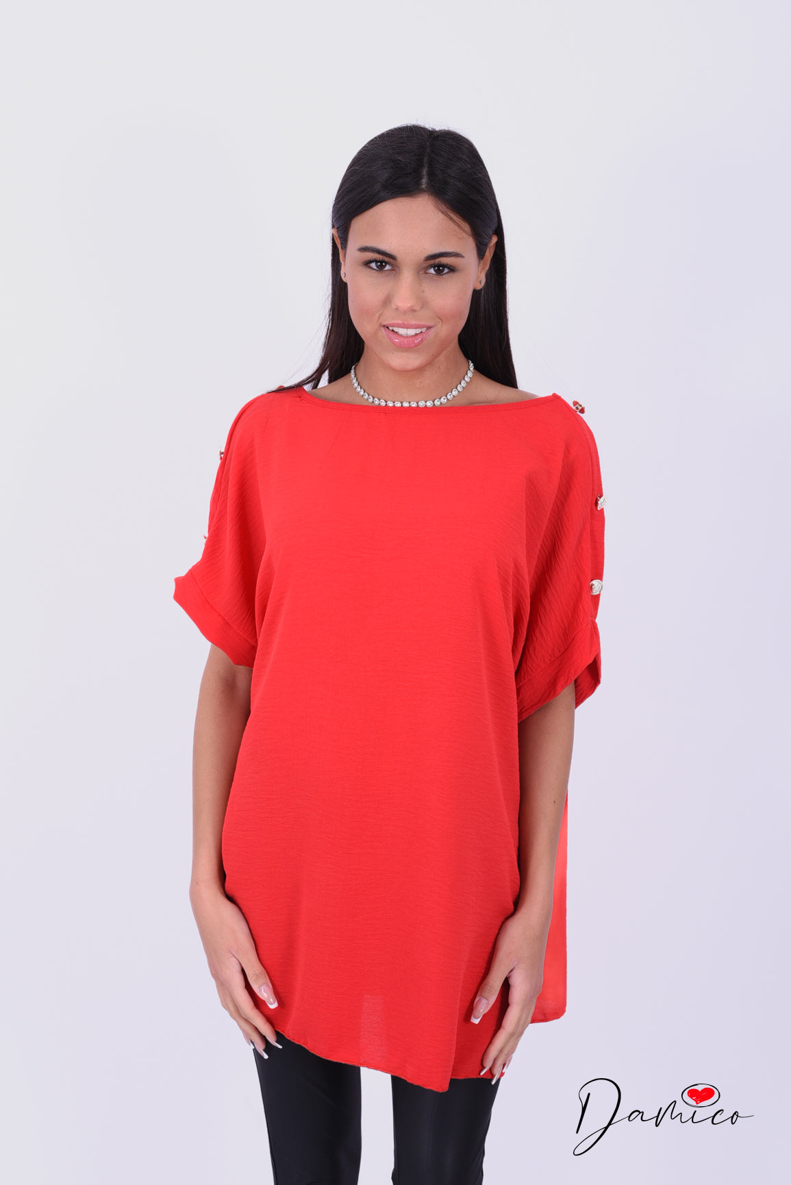Blusa bottoncini oro