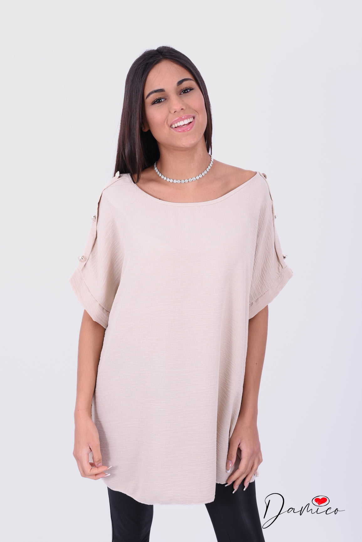 Blusa bottoncini oro