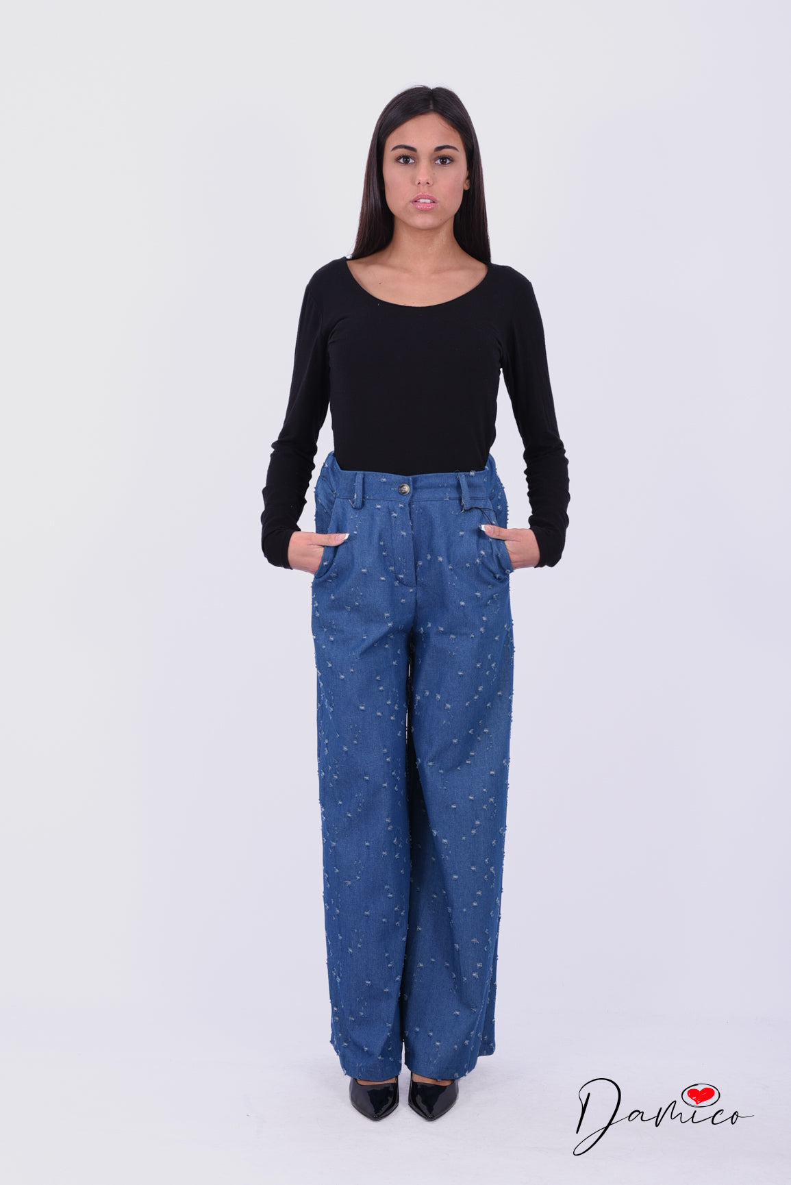 Panta palazzo Denim