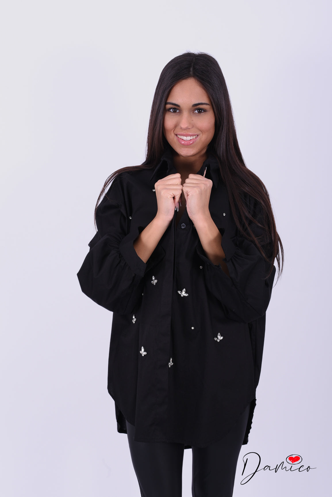 Camicia diamantini farfalle