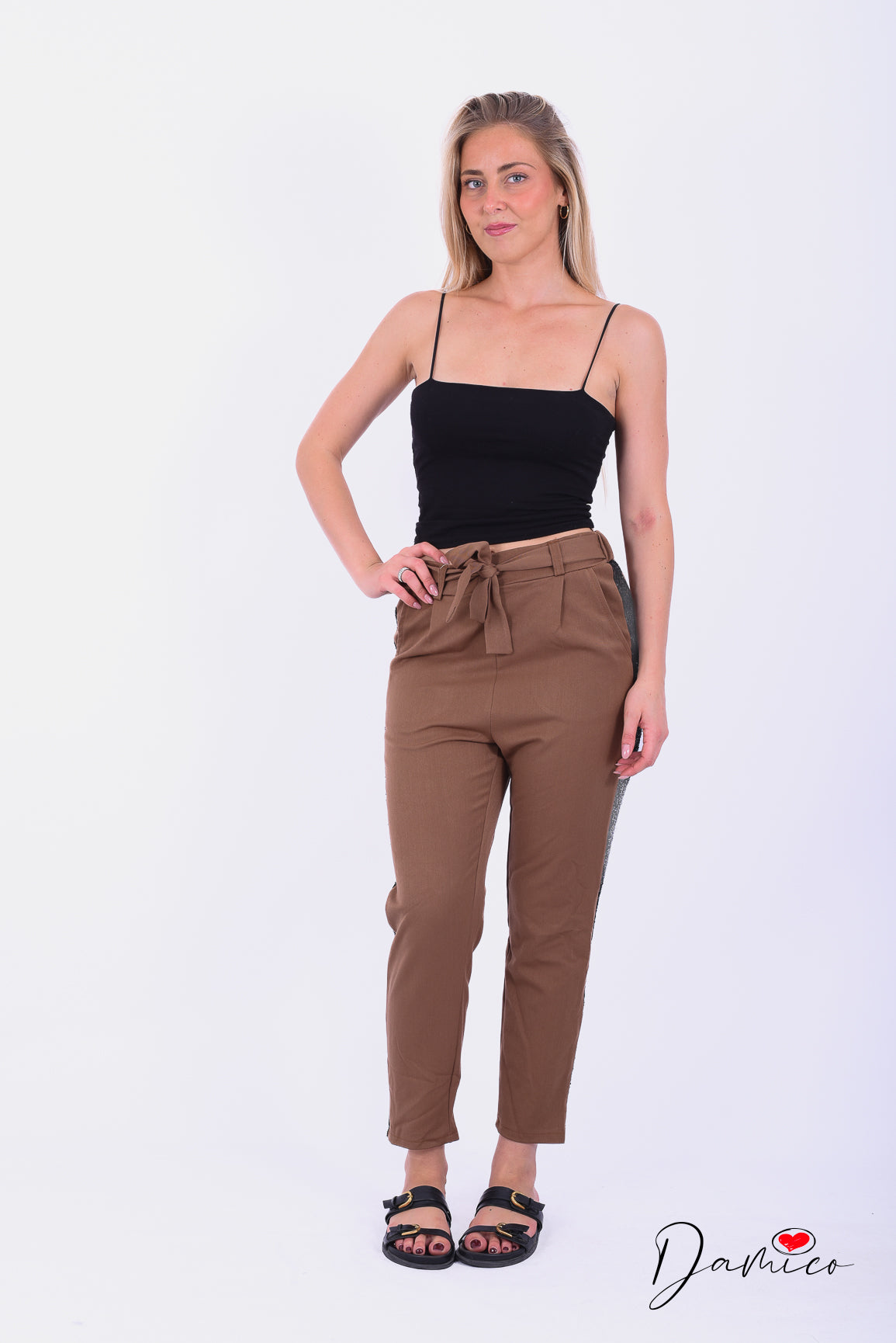 Pantalone fascia paillettes