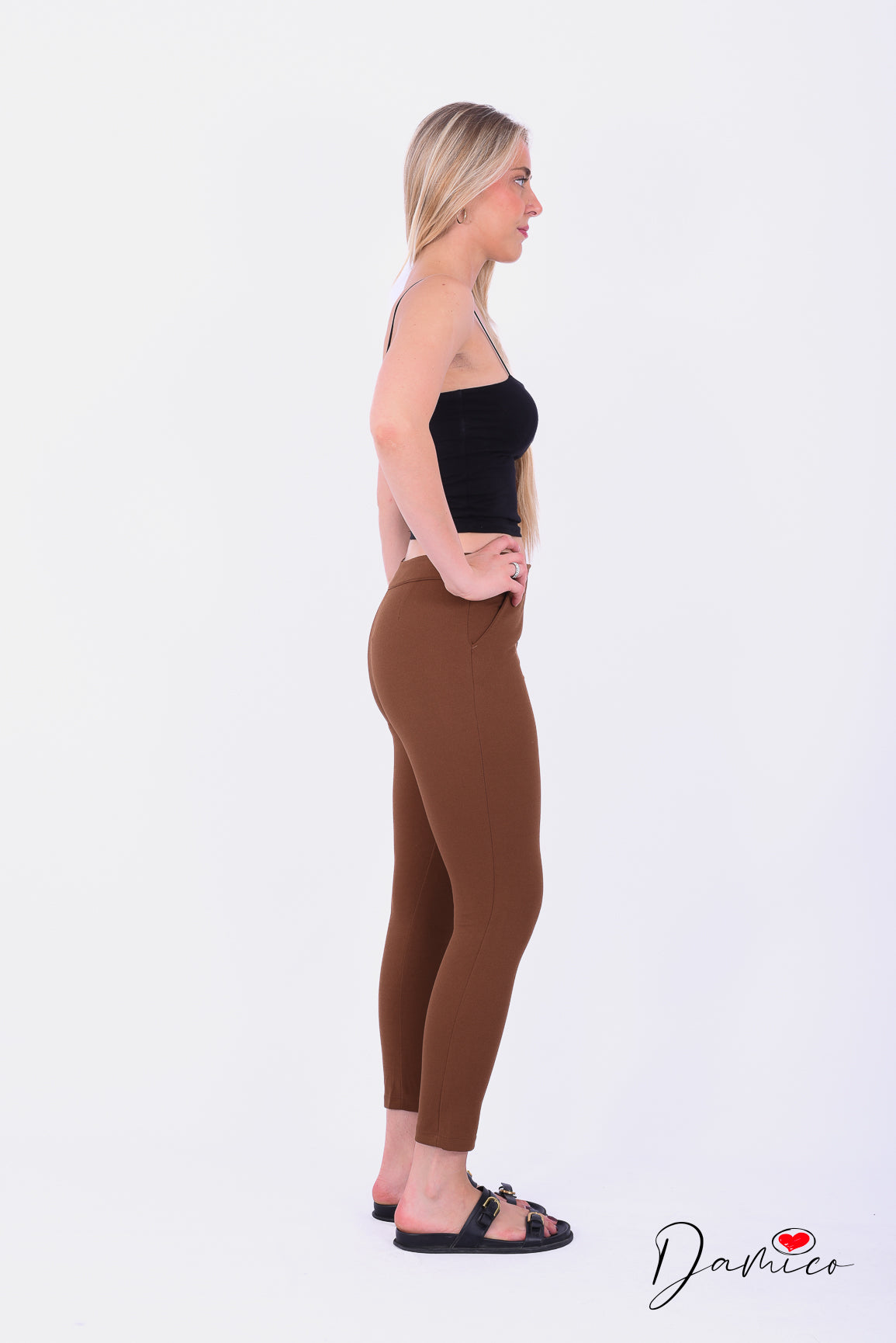 Pantalone zip laterale
