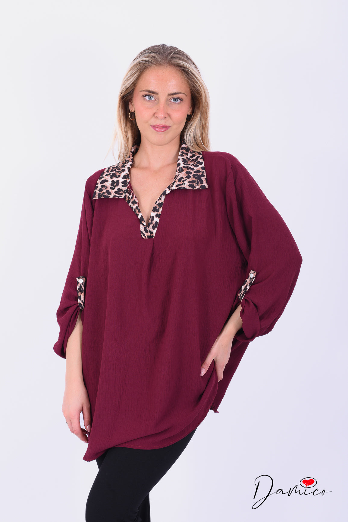 Blusa over collo leo