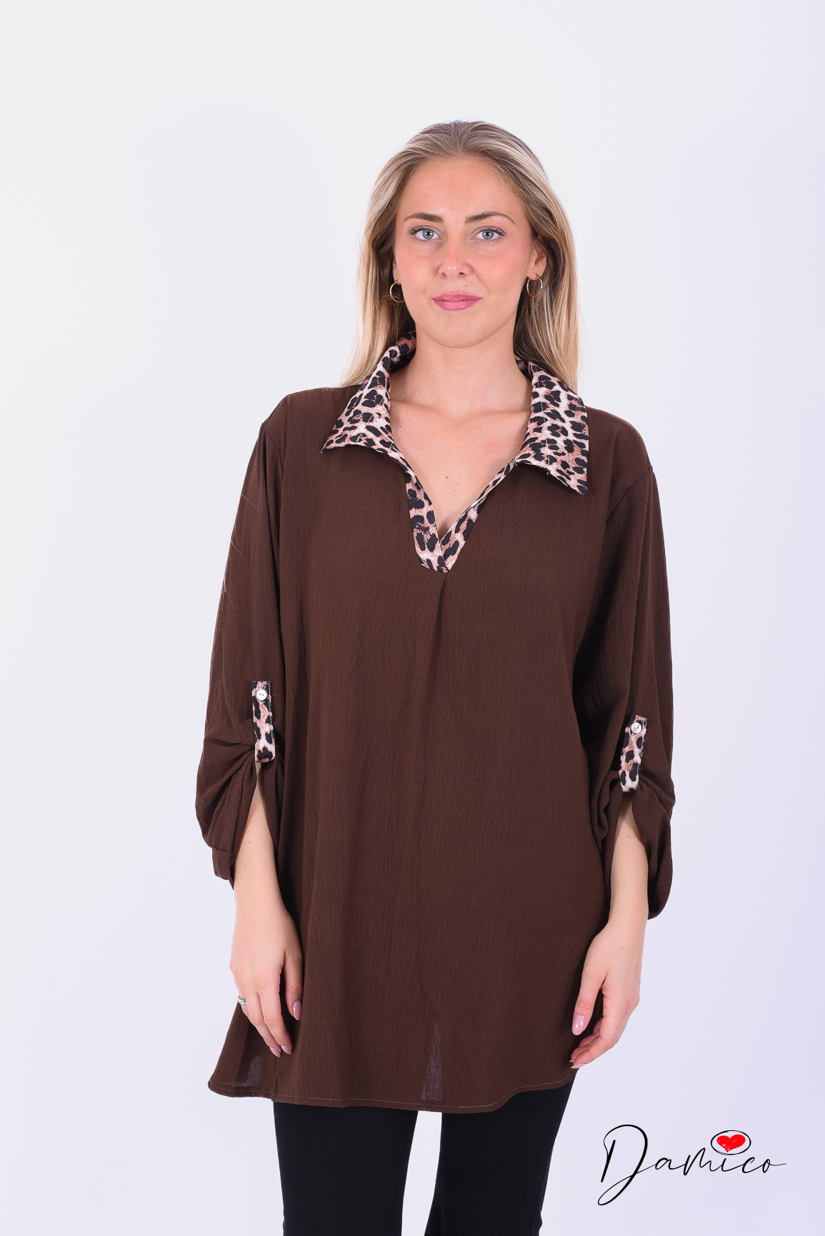 Blusa over collo leo