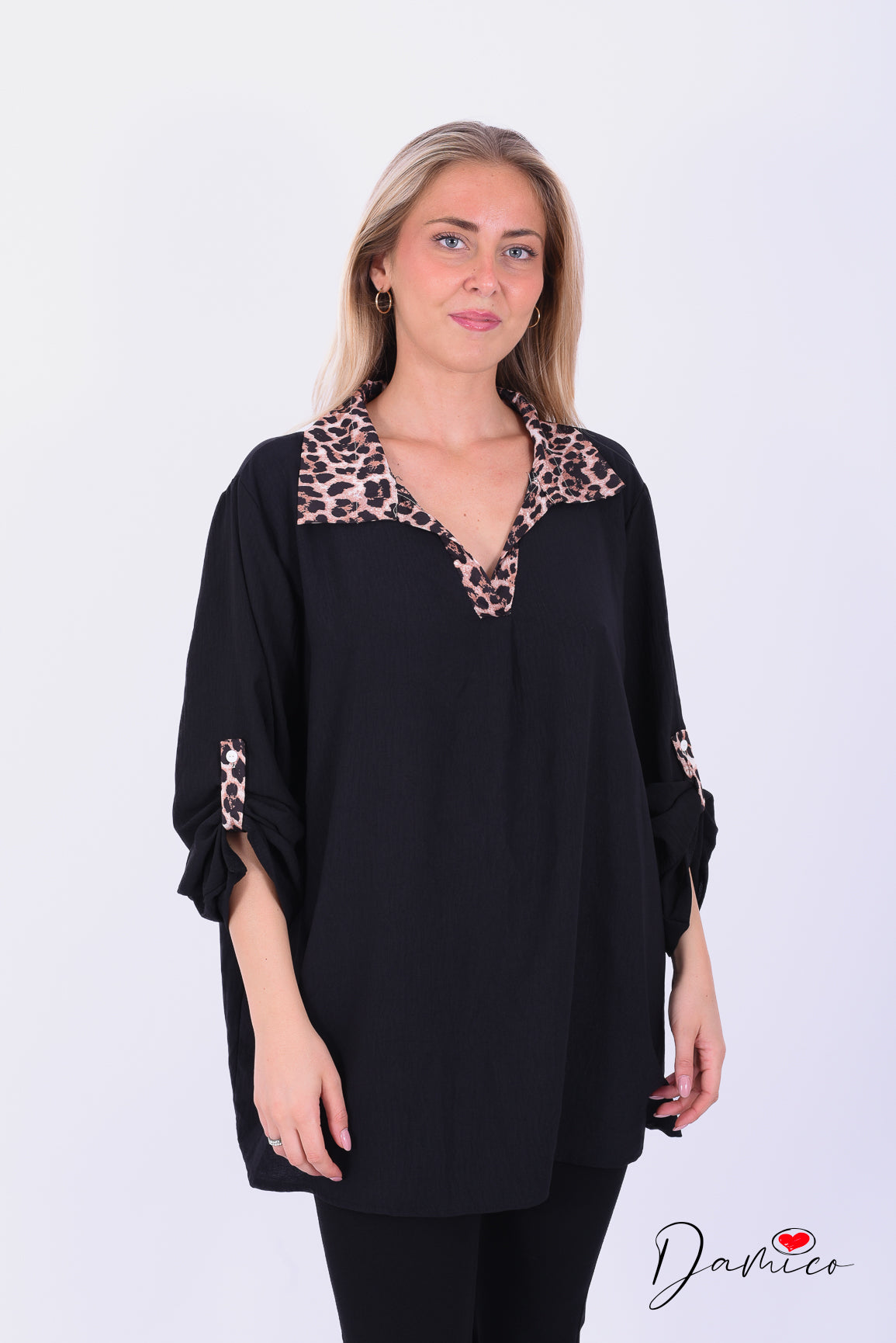 Blusa over collo leo