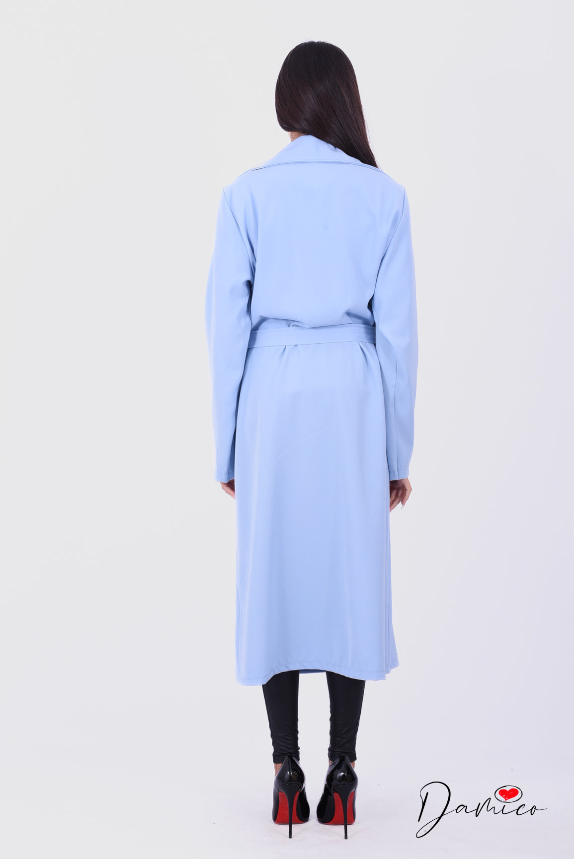 Trench lungo con cintura