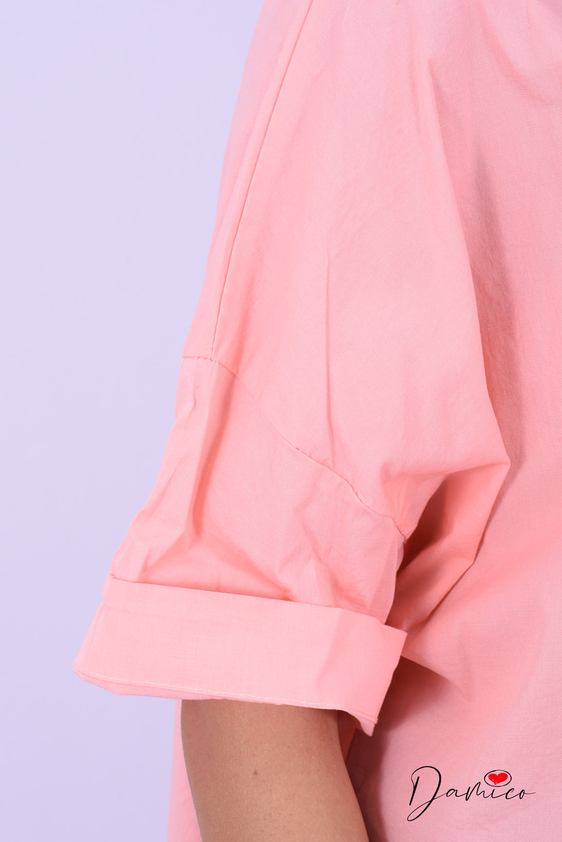 Blusa cotone a V
