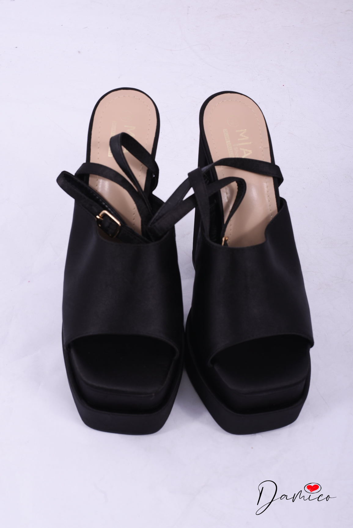 Sandali fascia larga satin
