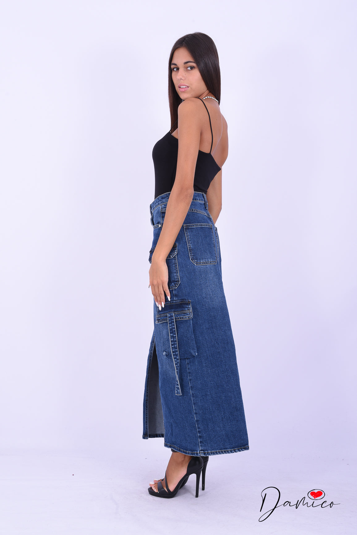 Longuette cargo jeans