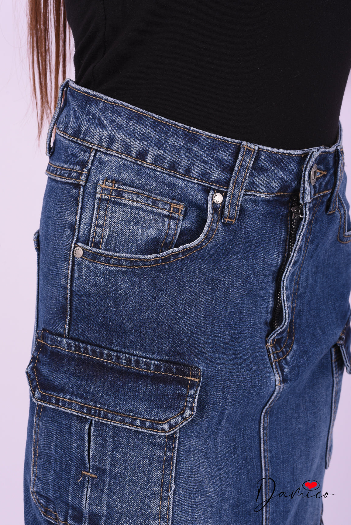 Longuette cargo jeans