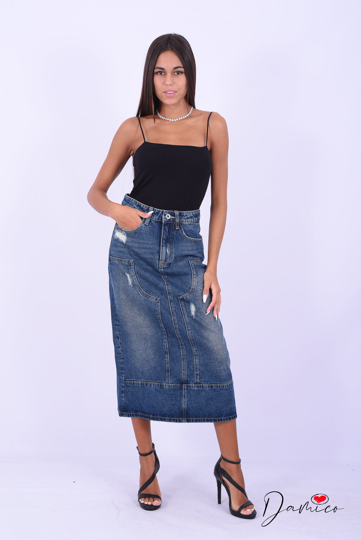 Longuette tubino jeans