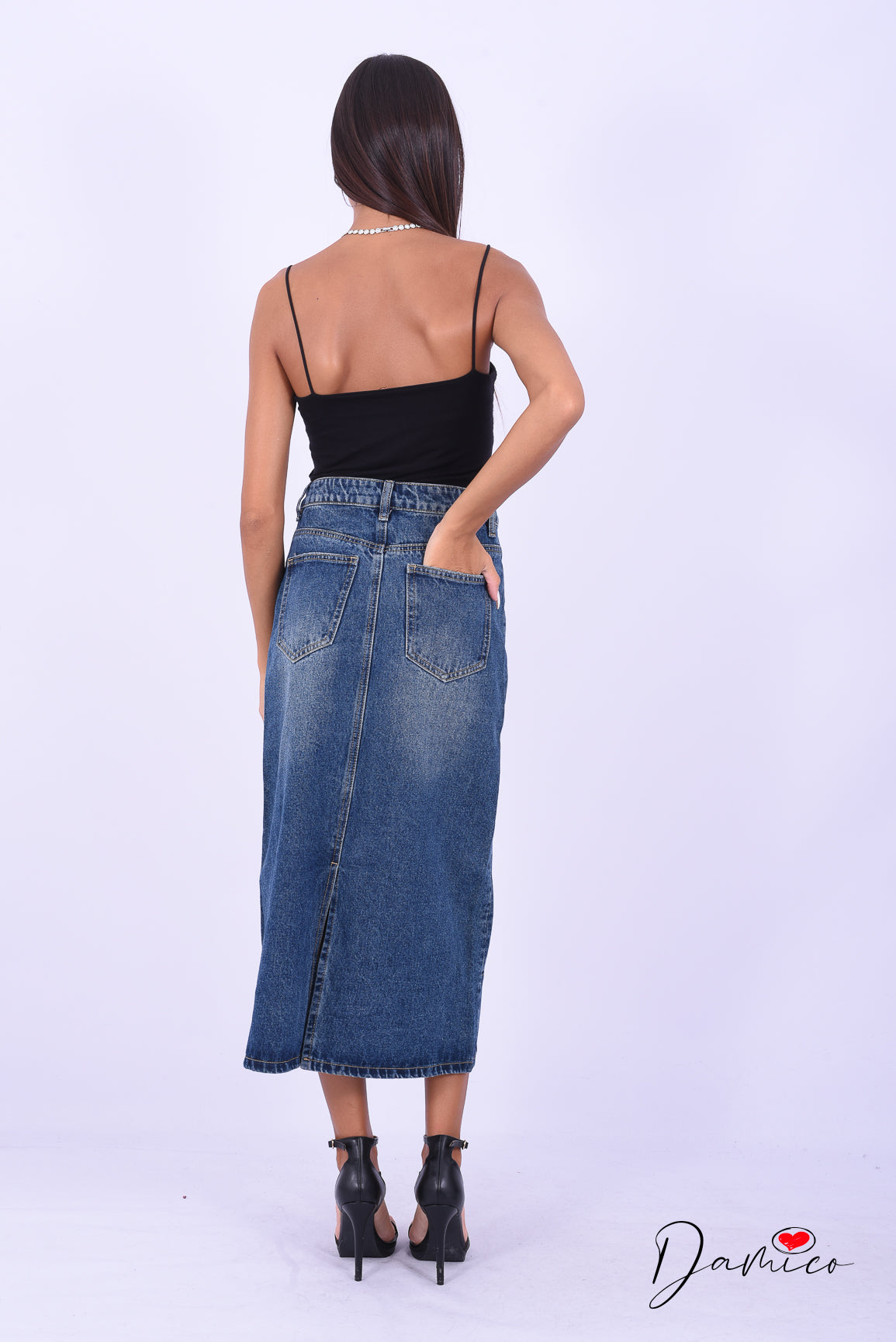 Longuette tubino jeans