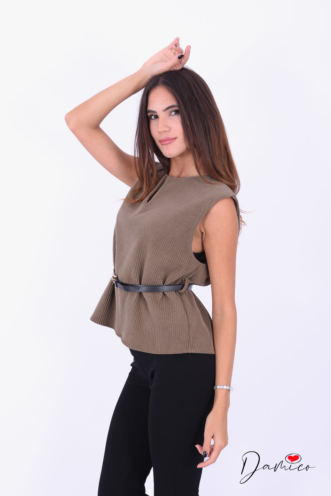 Gilet costinato