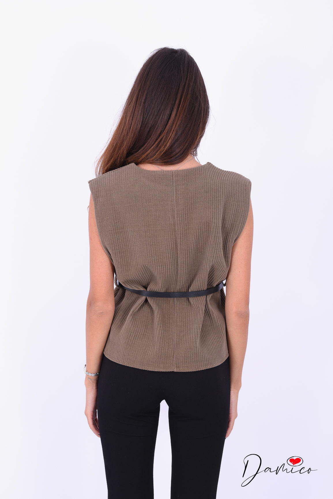 Gilet costinato