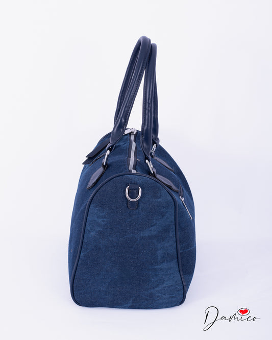 Borsa bauletto denim faded